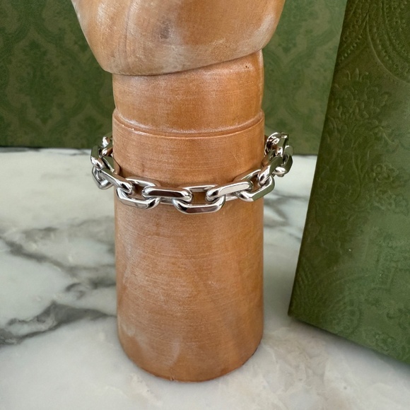 Gucci 773841 Jackie 1961 Chain Bracelet in Silver-toned Brass, Size Small - Picture 7 of 13